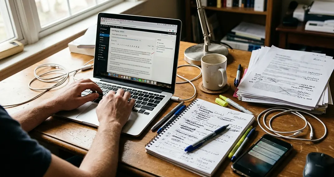 Field Content creation workspace, clean aesthetic